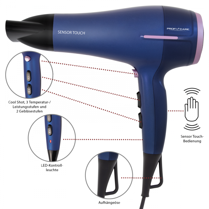 Kodumasinad | Föön sensor touch ProfiCare PCHTD3030 | Tehnomaan