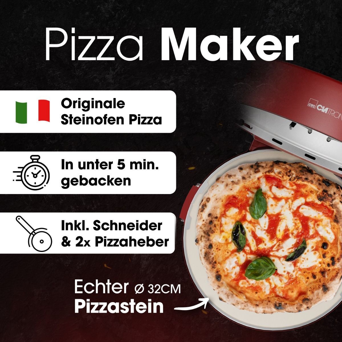 Kodumasinad | Pizzaahi Clatronic PM3787 | Tehnomaan