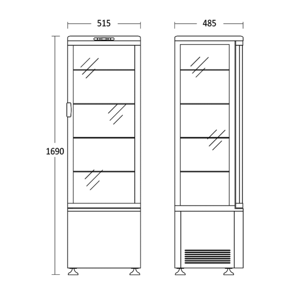 Kodumasinad | Vitriinkülmik Scandomestic RTC237BE | Tehnomaan