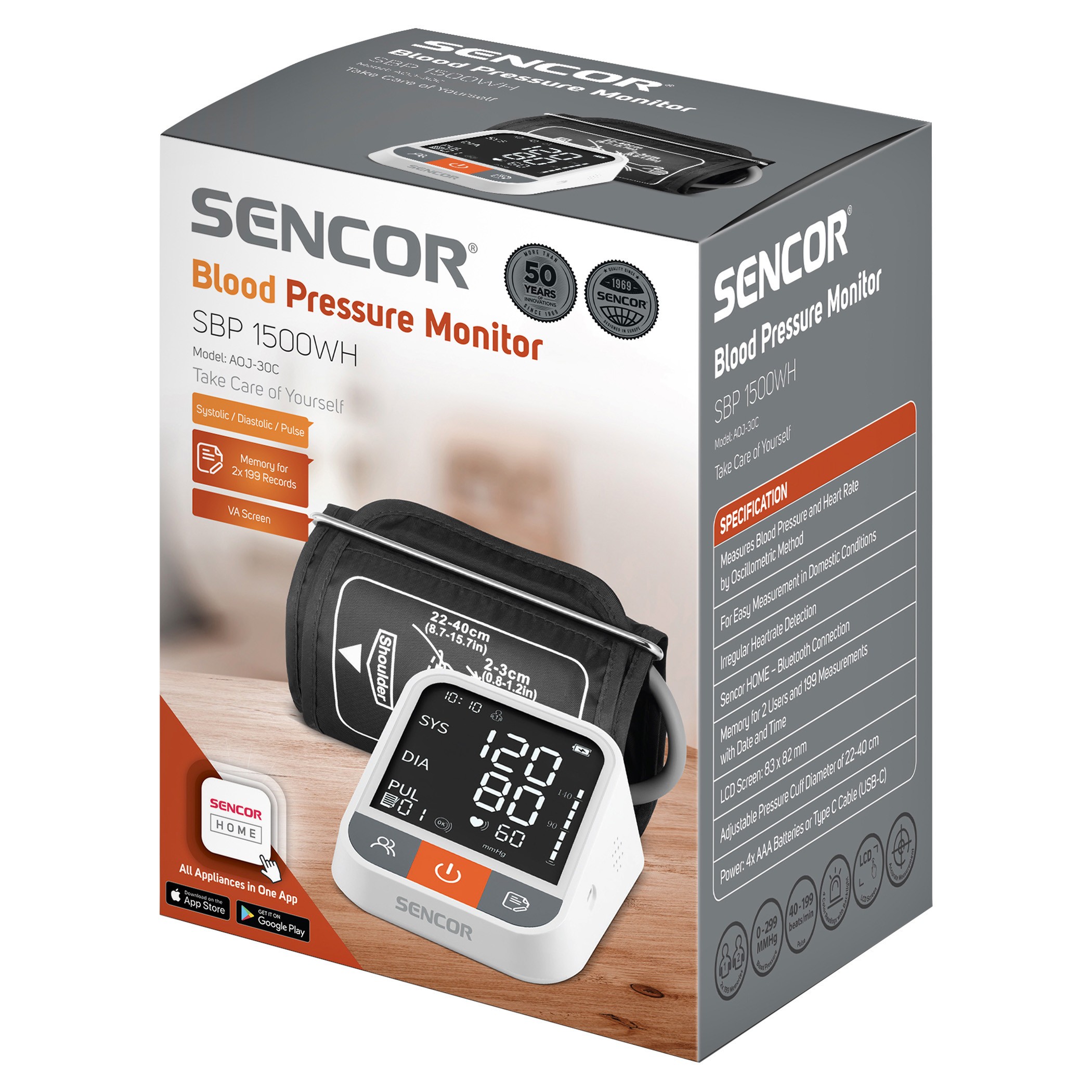Kodumasinad | Vererõhumõõtja Sencor SBP1500WH, Bluetooth + WiFi | Tehnomaan