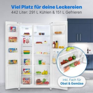 Kodumasinad | Side-by-side külmik Bomann SBS7344W, valge | Tehnomaan