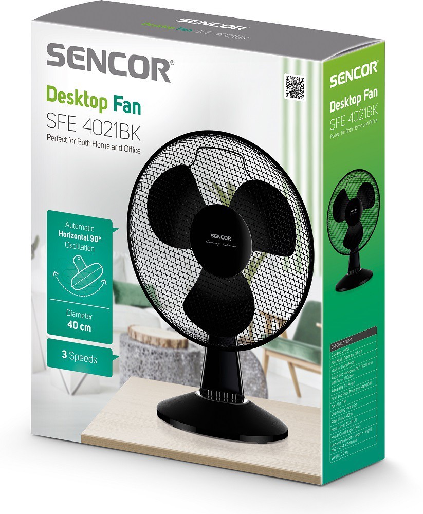 Kodumasinad | Lauaventilaator Sencor 40 cm SFE4021BK | Tehnomaan