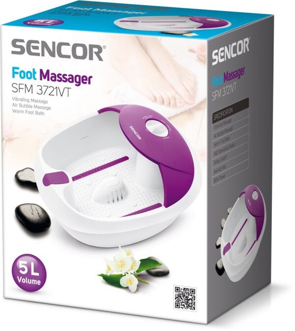 Kodumasinad | Jalamassaaživann Sencor SFM3721VT, valge/lilla | Tehnomaan