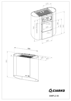 Kodumasinad | Õhupuhastaja Ciarko Design Simple SmartLink must/roosa kuld | Tehnomaan