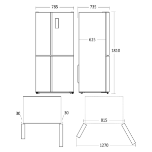 Kodumasinad | Side-by-side külmik Scandomestic SKF481X | Tehnomaan