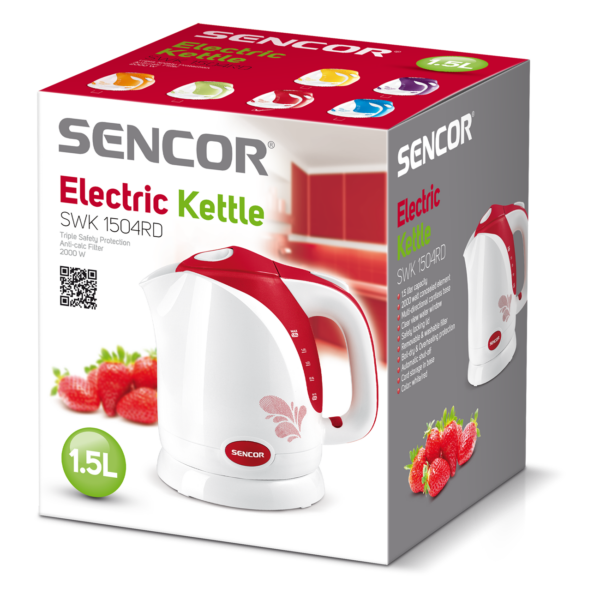 Kodumasinad | Veekeetja Sencor SWK1504RD, valge/punane | Tehnomaan