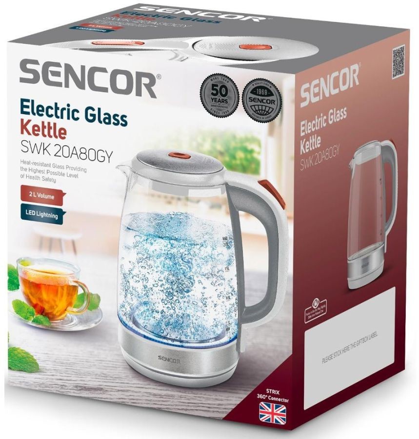Kodumasinad | Klaaskorpusega veekeetja Sencor SWK20A80GY | Tehnomaan