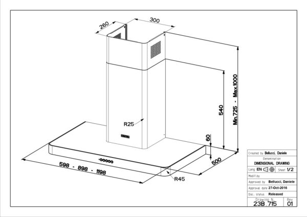 Kodumasinad | Õhupuhastaja Faber T-Light inox 90 | Tehnomaan