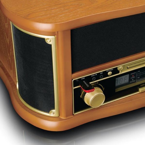 Kodumasinad | Retro-muusikakeskus vinüülplaadi- ja kassetimängijaga Lenco TCD2551WD | Tehnomaan