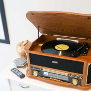 Kodumasinad | Retro-muusikakeskus vinüülplaadi- ja kassetimängijaga Lenco TCD2551WD | Tehnomaan