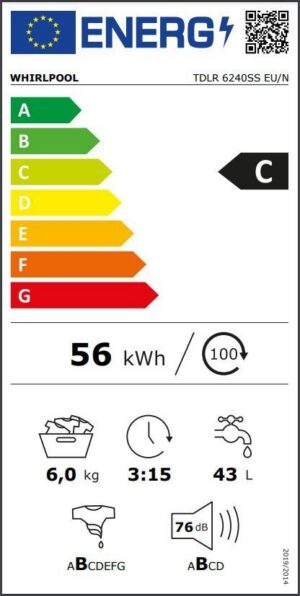 Kodumasinad | Pealtlaetav pesumasin Whirlpool TDLR6240SSEUN | Tehnomaan