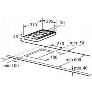 Kodumasinad | Gaasiplaat Schlosser THG315CFFFD, must | Tehnomaan