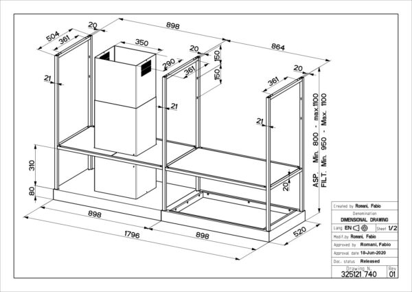 Kodumasinad | Õhupuhastaja Faber T-Shelf must | Tehnomaan