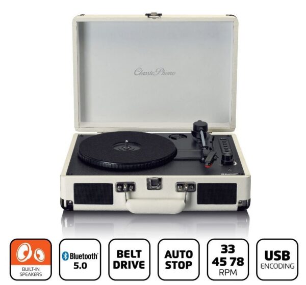 Kodumasinad | Vinüülplaadimängija kohvris Lenco TT115CR, kreem | Tehnomaan