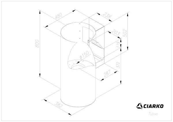 Kodumasinad | Õhupuhastaja Ciarko Design Tubus SmartLink must | Tehnomaan