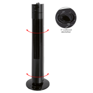 Kodumasinad | Tornventilaator 78cm Clatronic TVL3770, must | Tehnomaan