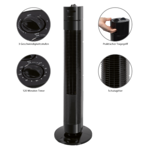 Kodumasinad | Tornventilaator 78cm Clatronic TVL3770, must | Tehnomaan