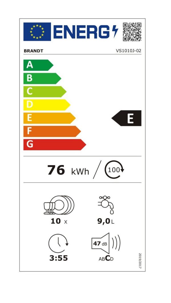 Kodumasinad | Integreeritav nõudepesumasin Brandt VS1010J | Tehnomaan