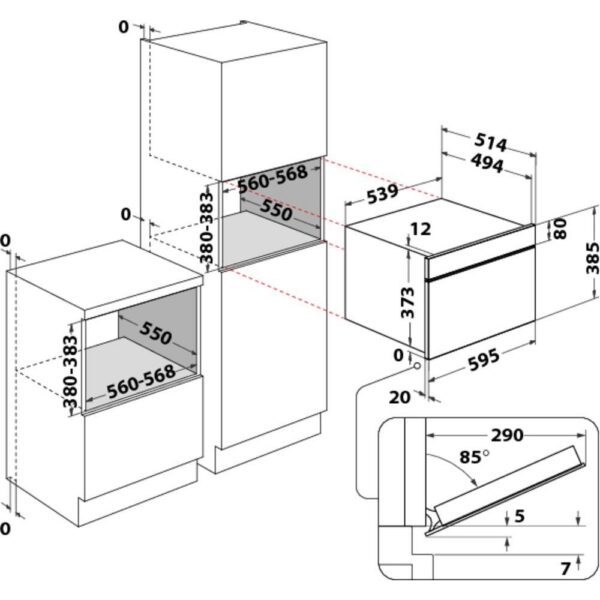 Kodumasinad | Integreeritav mikrolaineahi Whirlpool W9MD260BSS | Tehnomaan