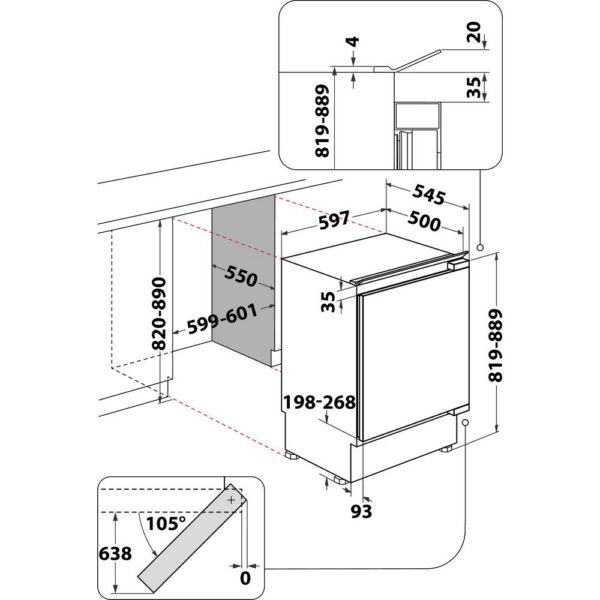Kodumasinad | Integreeritav külmik Whirlpool WBUF011 | Tehnomaan