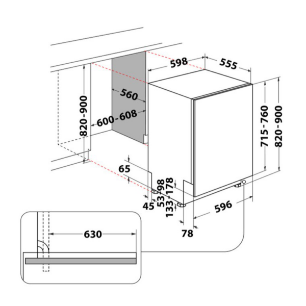 Kodumasinad | Integreeritav nõudepesumasin Whirlpool WH8IPB14AM6L0 | Tehnomaan