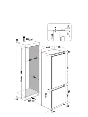 Kodumasinad | Integreeritav külmik Whirlpool WHSP70T121 | Tehnomaan