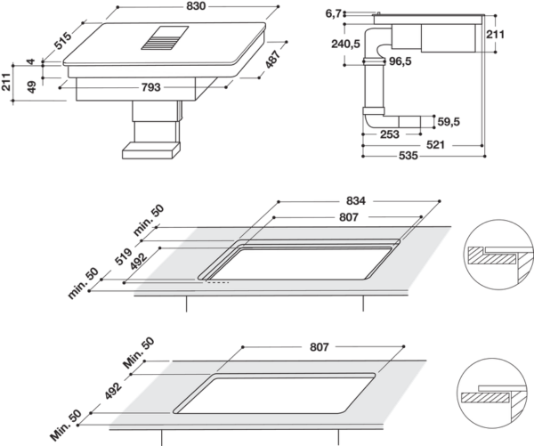 Kodumasinad | Induktsioonpliidiplaat koos õhupuhastajaga Whirlpool Kitchen Only WVH92K1 | Tehnomaan