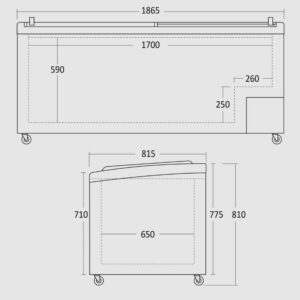 Kodumasinad | Klaaskaanega sügavkülmkirst Scandomestic XS701 | Tehnomaan