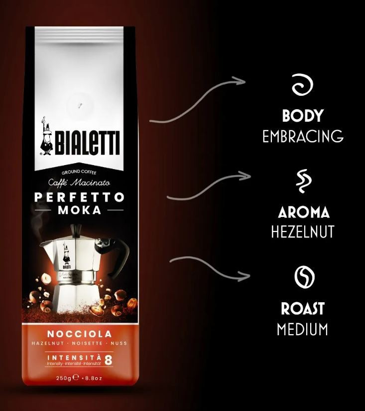 Kodumasinad | Jahvatatud kohv Bialetti PERFETTO MOKA HAZELNUT 250g 096080358 | Tehnomaan