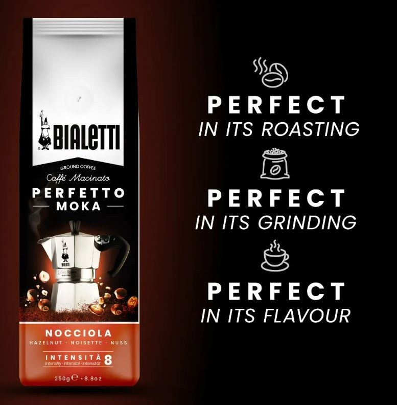 Kodumasinad | Jahvatatud kohv Bialetti PERFETTO MOKA HAZELNUT 250g 096080358 | Tehnomaan