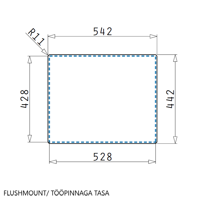 Kodumasinad | Valamu Pyramis Astris Colora 50x40 tumehall | Tehnomaan