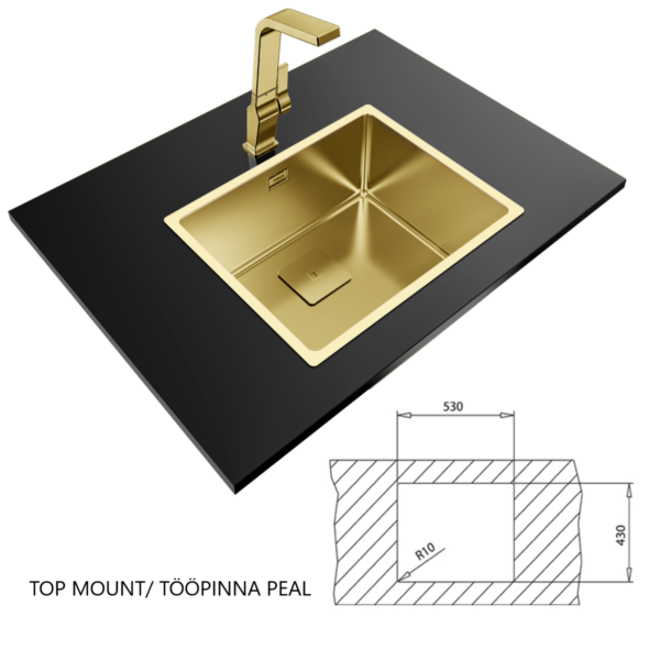 Kodumasinad | Valamu Teka FlexLinea RS15 50.40 messing | Tehnomaan