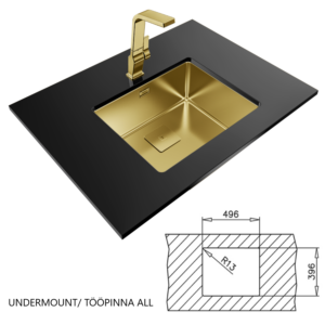 Kodumasinad | Valamu Teka FlexLinea RS15 50.40 messing | Tehnomaan