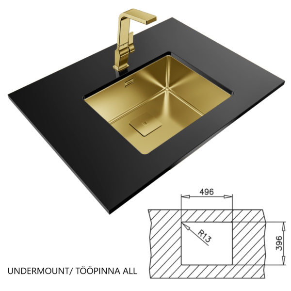 Kodumasinad | Valamu Teka FlexLinea RS15 50.40 messing | Tehnomaan