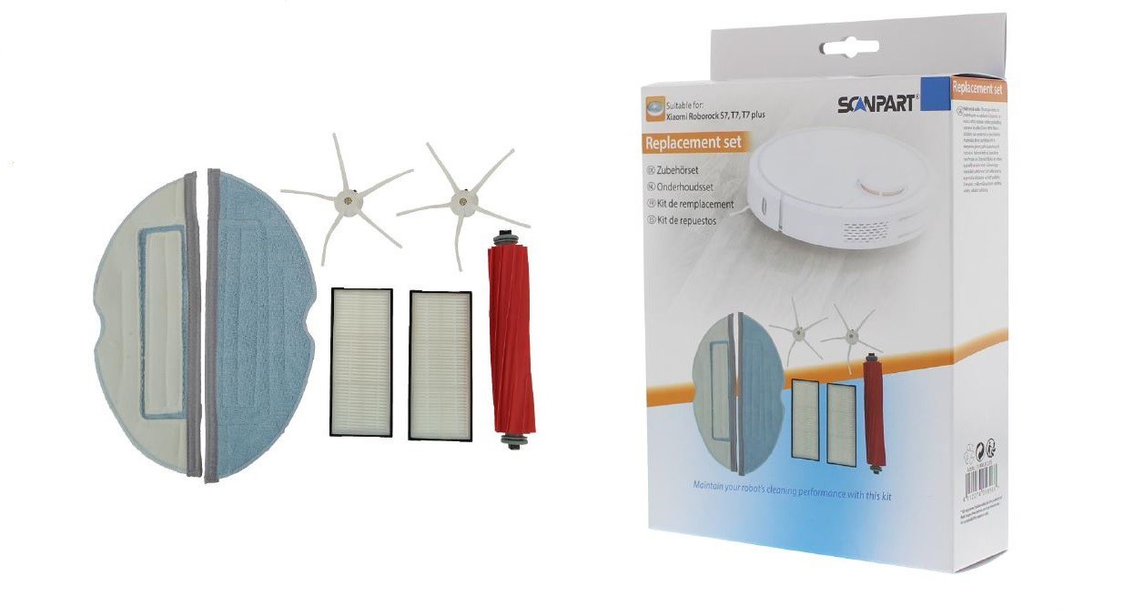 Kodumasinad | Harjade, moppide ja filtrite komplekt Roborock S7, T7 1190081201 | Tehnomaan