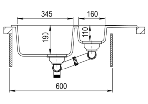 Kodumasinad | Valamu Teka Clivo 60 B-TQ must graniit | Tehnomaan