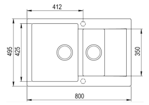 Kodumasinad | Valamu Teka Clivo 60 B-TQ must graniit | Tehnomaan