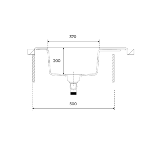 Kodumasinad | Valamu Estela 50 S-TQ 1B 1D Tequartz must graniit | Tehnomaan