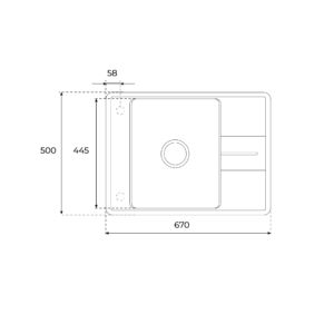 Kodumasinad | Valamu Estela 50 S-TQ 1B 1D Tequartz must graniit | Tehnomaan