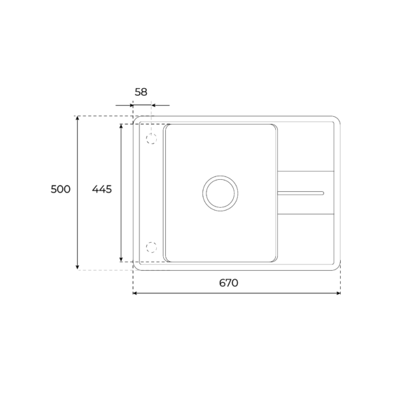 Kodumasinad | Valamu Estela 50 S-TQ 1B 1D Tequartz must graniit | Tehnomaan