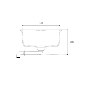 Kodumasinad | Valamu Estela 50 S-TQ 1B 1D Tequartz must graniit | Tehnomaan