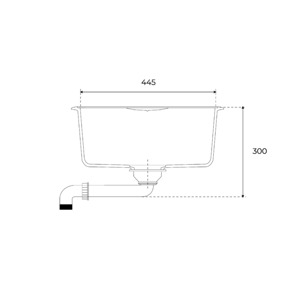 Kodumasinad | Valamu Estela 50 S-TQ 1B 1D Tequartz must graniit | Tehnomaan