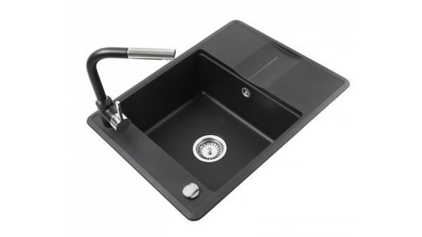 Kodumasinad | Valamu Estela 50 S-TQ 1B 1D Tequartz must graniit | Tehnomaan