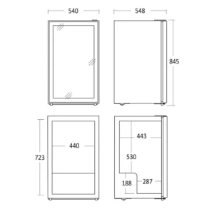 Vitriinkülmik Scandomestic DC126BB - Image 4