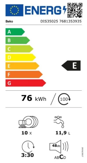 Integreeritav nõudepesumasin Beko DIS35025 - Image 5