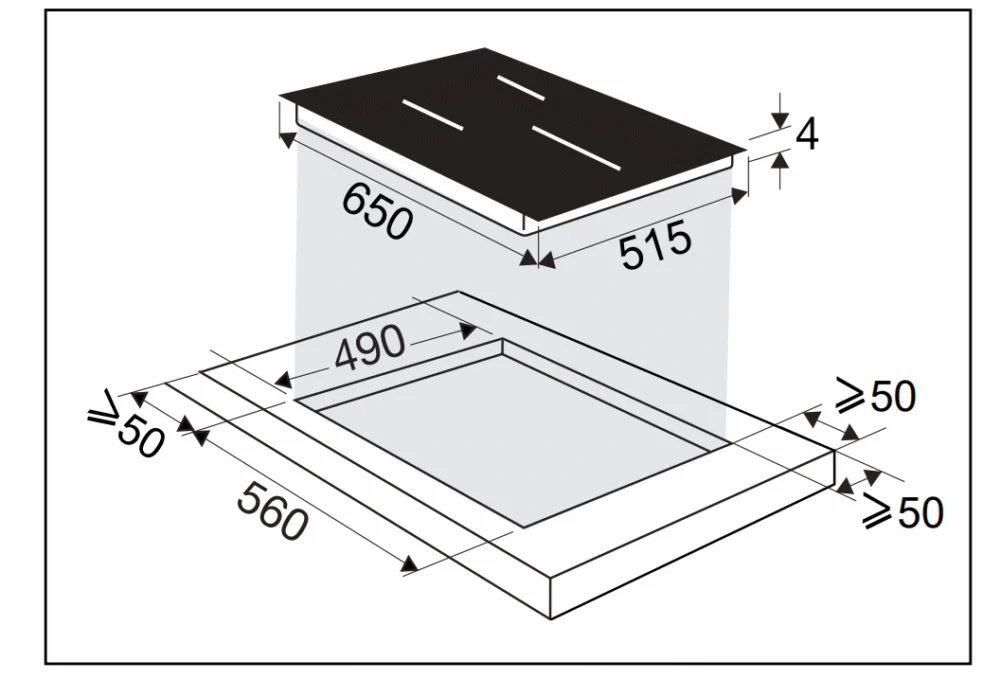 Induktsioonplaat De Dietrich DPI5652AB AutoLink – pilt 8