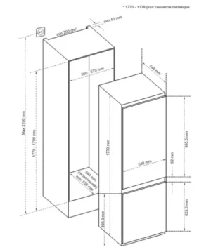 Integreeritav jahekülmik De Dietrich DRL7737EB - Image 3