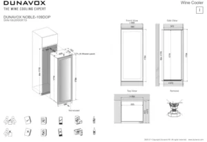 Kaetava uksega integreeritav veinikülmik Dunavox DVN-109.291DOP.TO Noble - Image 10