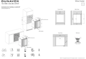 Kaetava uksega integreeritav veinikülmik Dunavox DVN-32.85DOP.TO Noble - Image 10