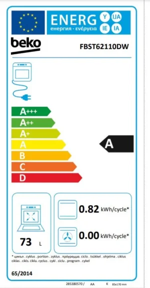 Gaasipliit elektriahjuga Beko FBST62110DW - Image 6